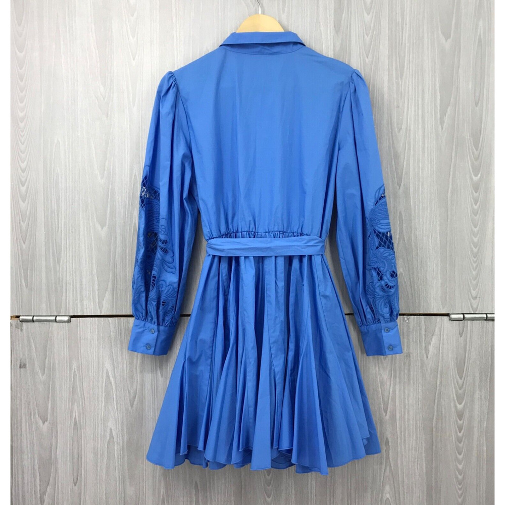 Maje Royal Blue Embroidered Mini Dress - Picture 8 of 17